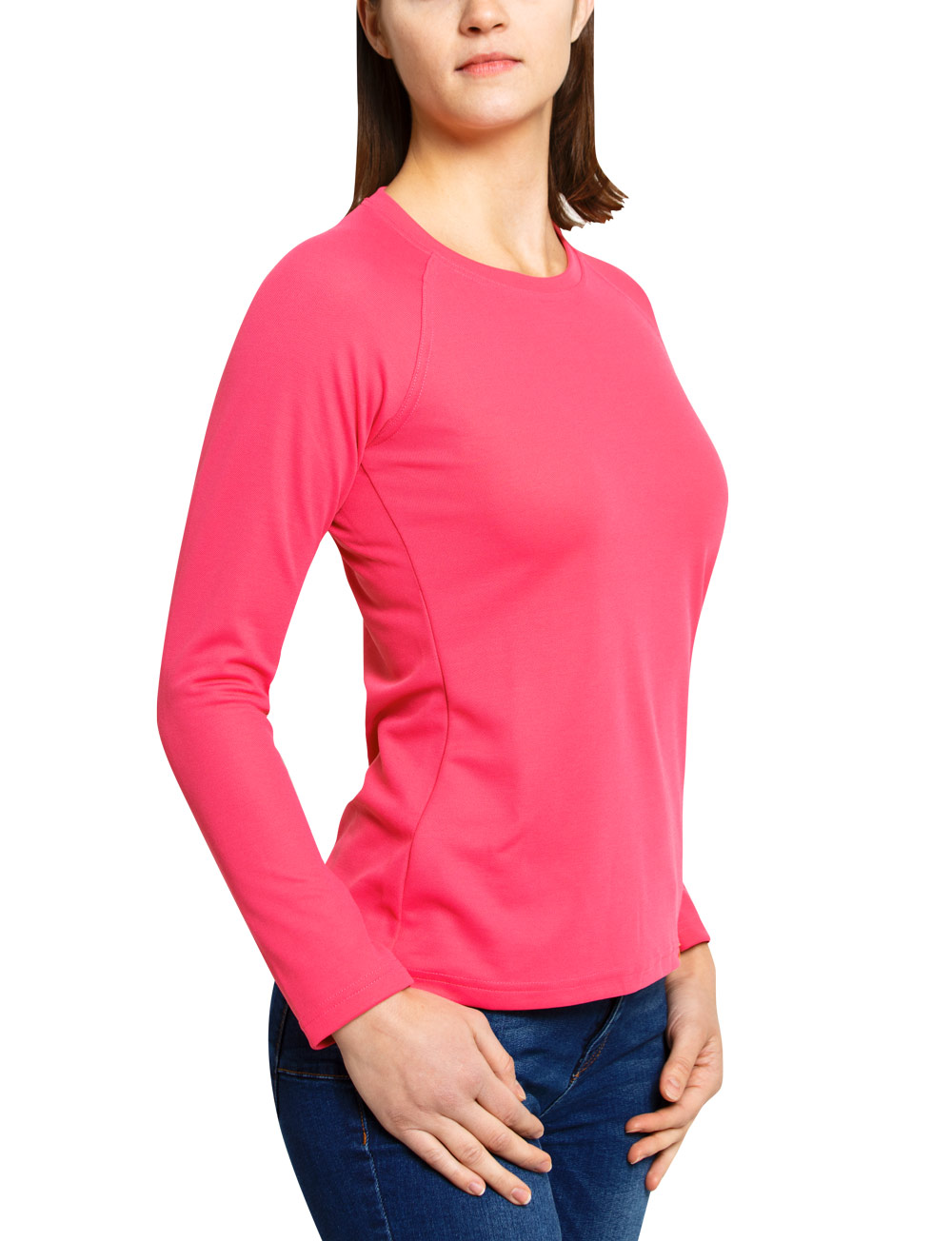 UV 50+ Langarm T-Shirt Damen raspberry