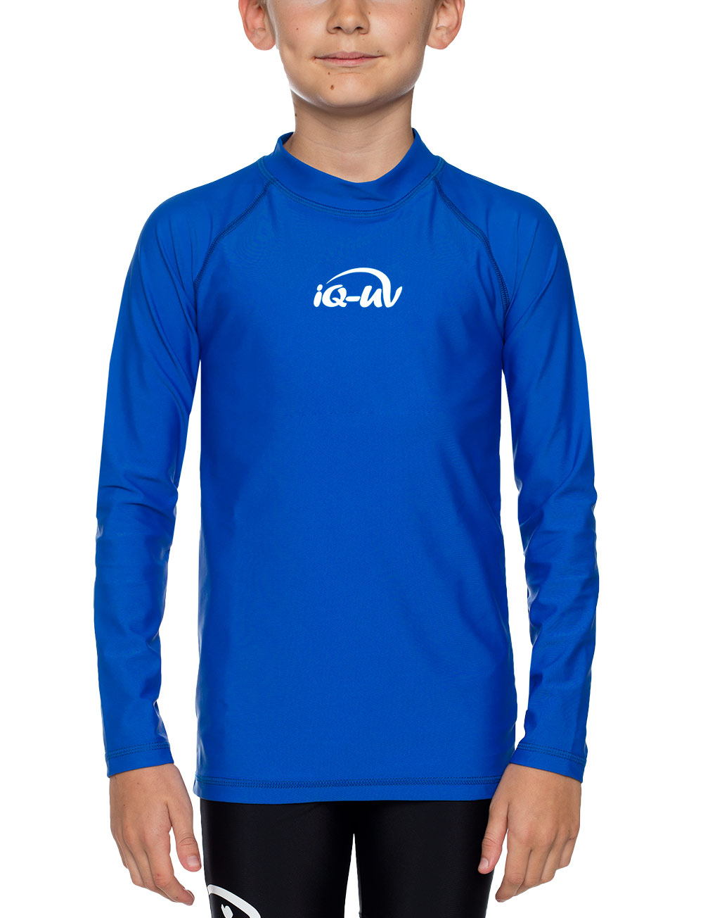 UV 50+ langarm Shirt für Kinder Econyl aus recyceltem Material blau