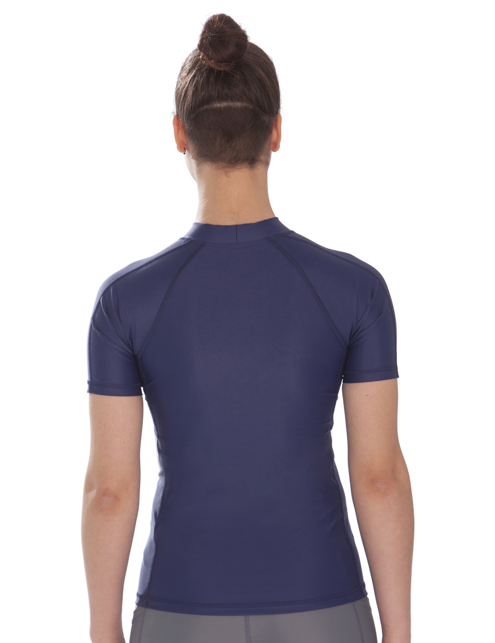 UV Damenshirt UV rashguard blau back