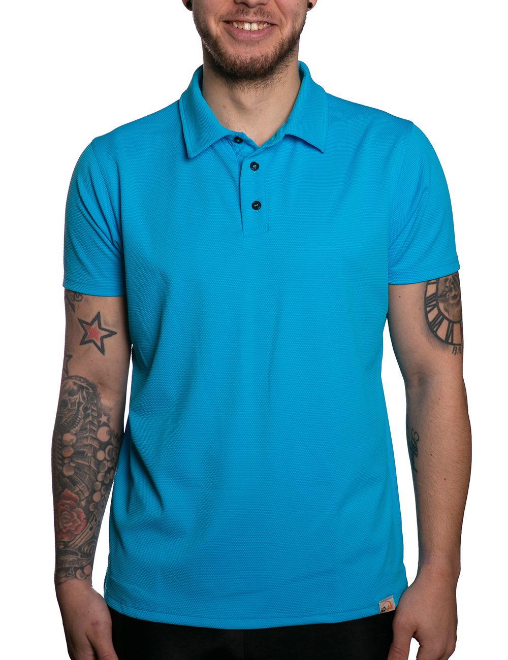 WAVE Polo Shirt türkis front