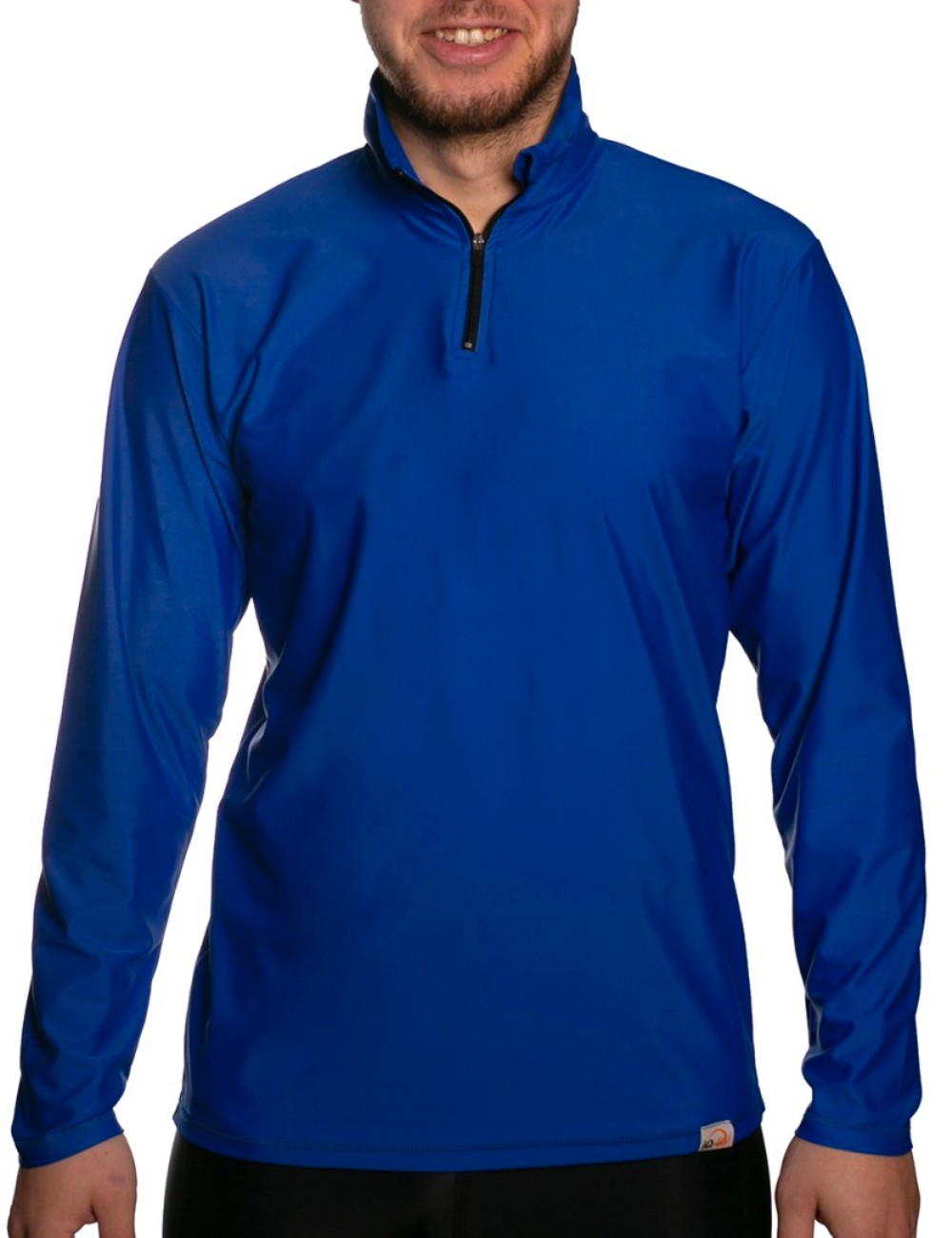 AQUA Zip Up Shirt Herren blau front