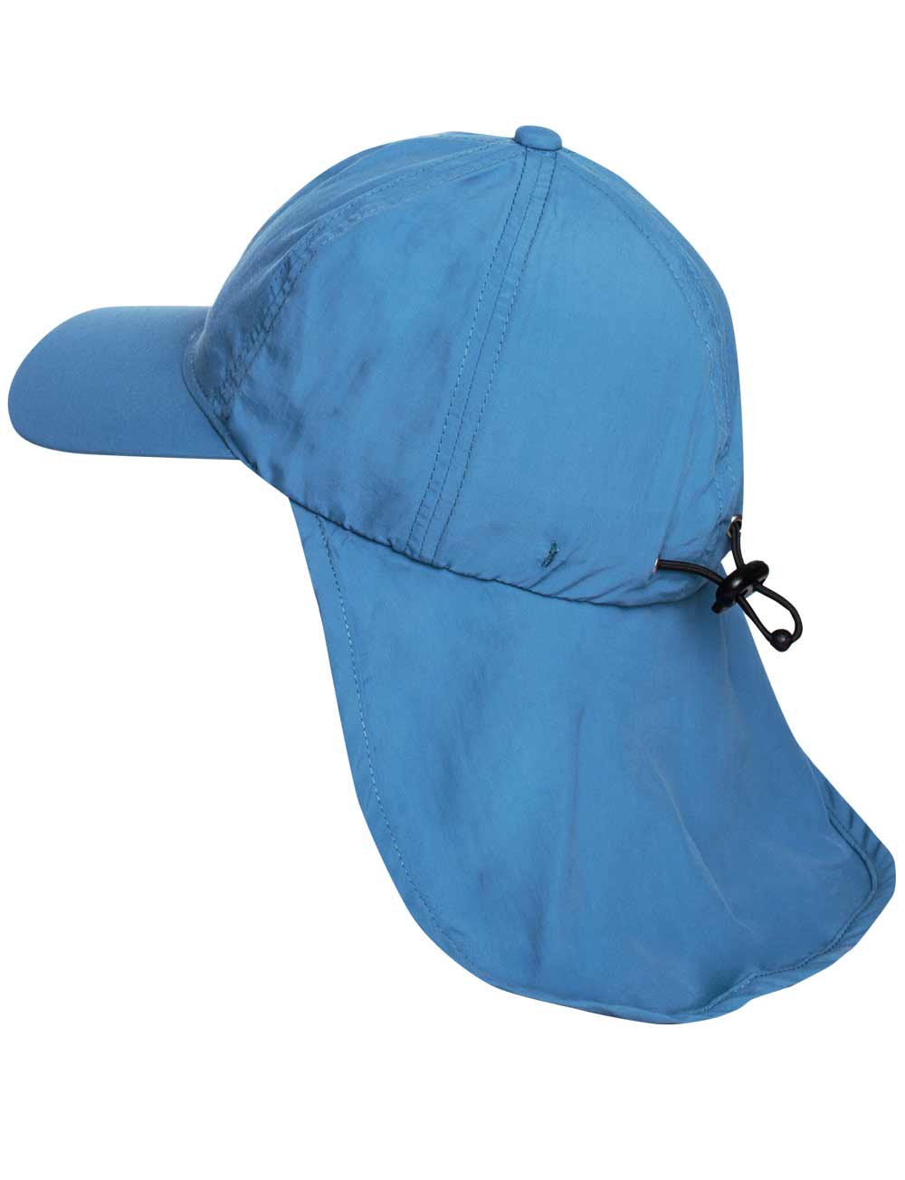 Schutz Cap Jolly mit Nackenschutz Kinder recycelt blau side back