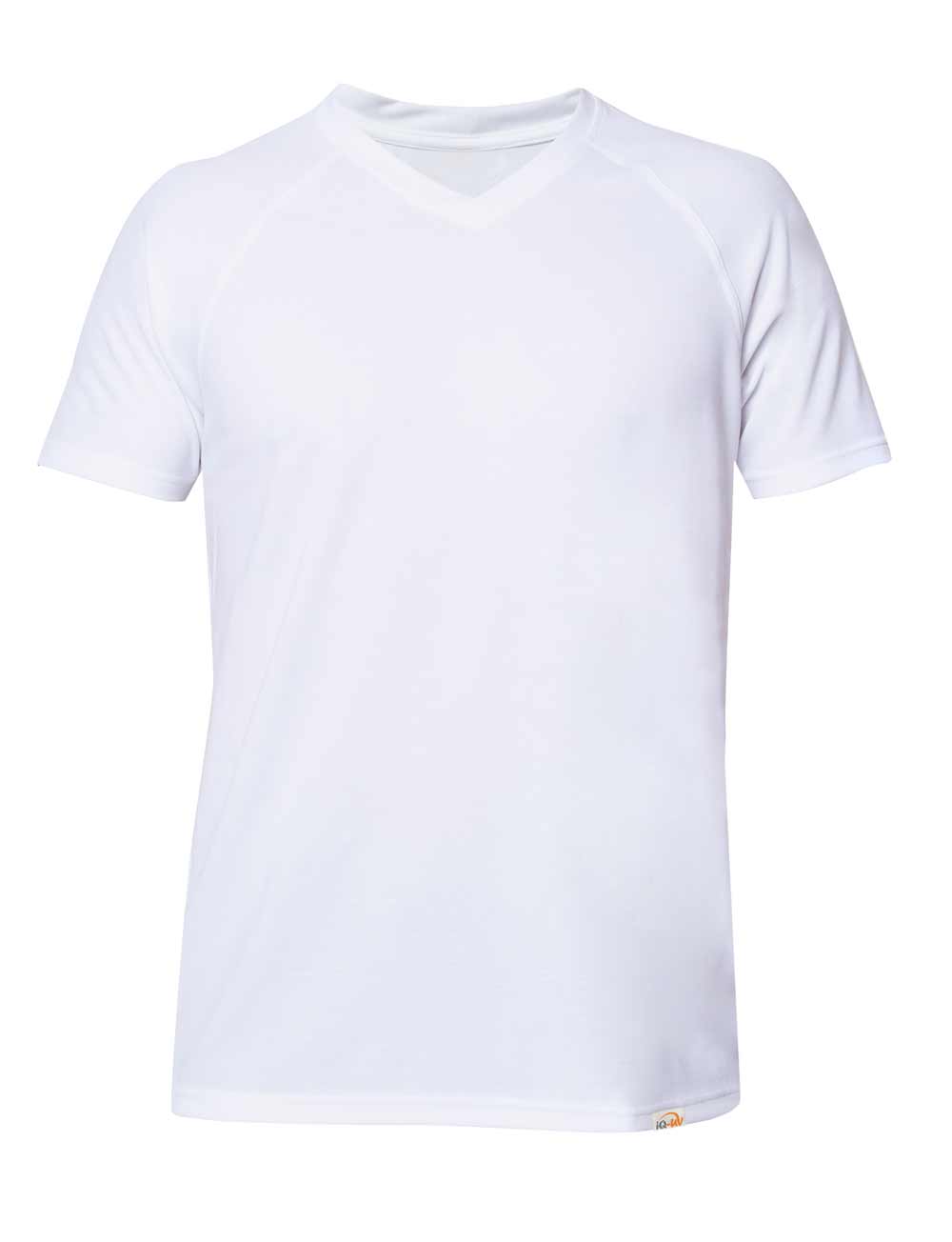 UV Herren Outdoor T-Shirt V-Ausschnitt weiß
