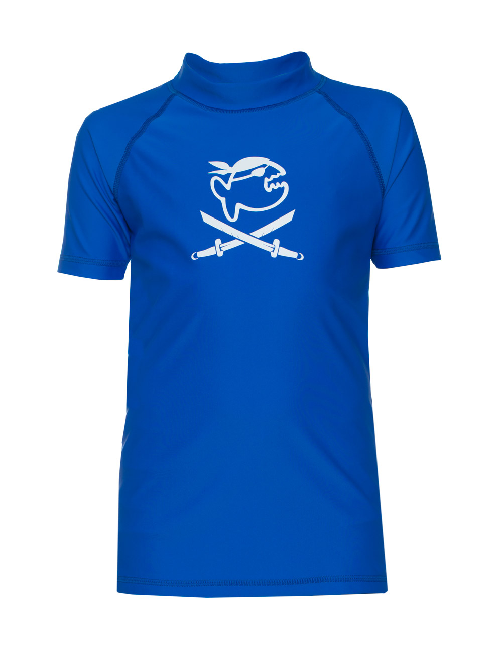 UV Sonnenschutz T-Shirt elastisch UV LSF 50+ und TüV geprüft Kinder blau Pirat