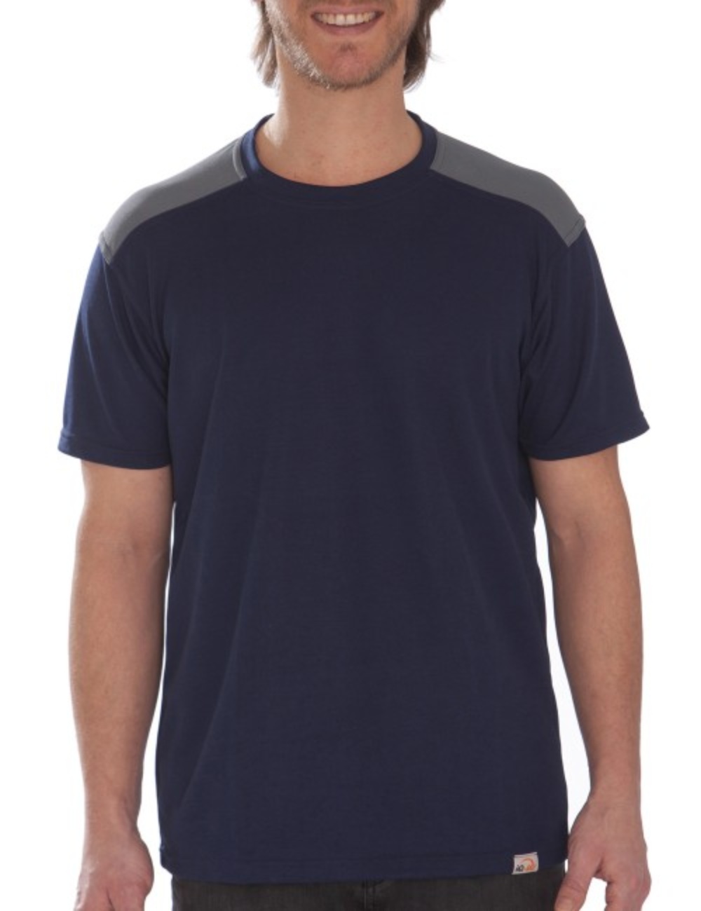 T-Shirt für Herren mit Rundhals | Outdoor | zweifarbig navy