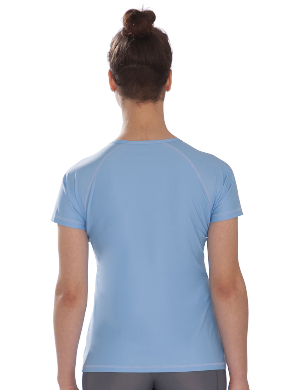hellblau shirt kurzarm back