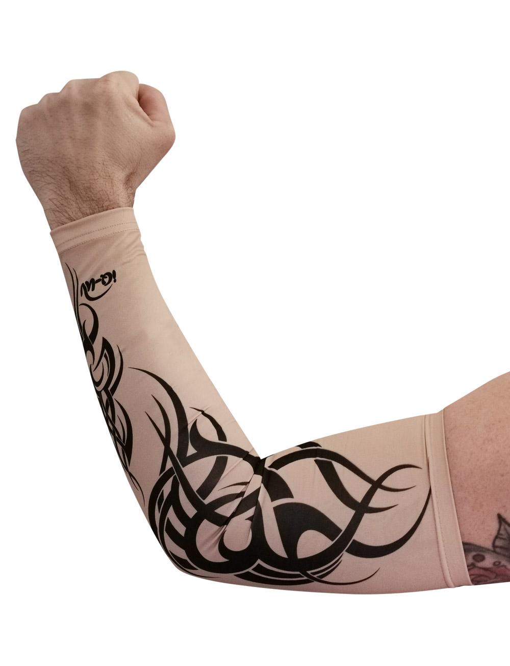 UV Armlinge Tattoo Beige am arm
