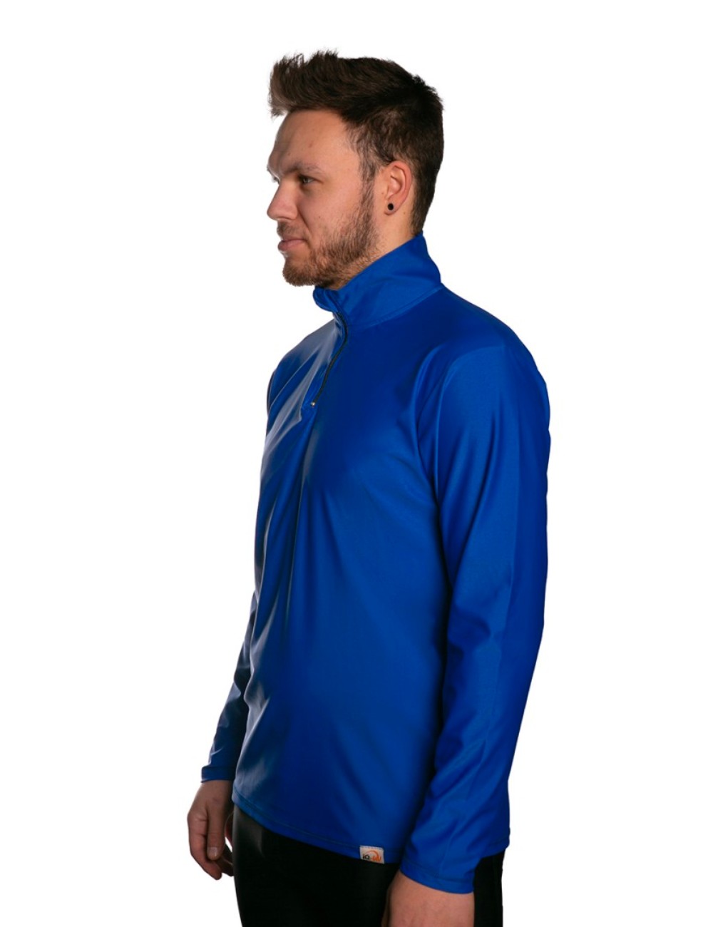 AQUA Zip Up Shirt Herren blau side