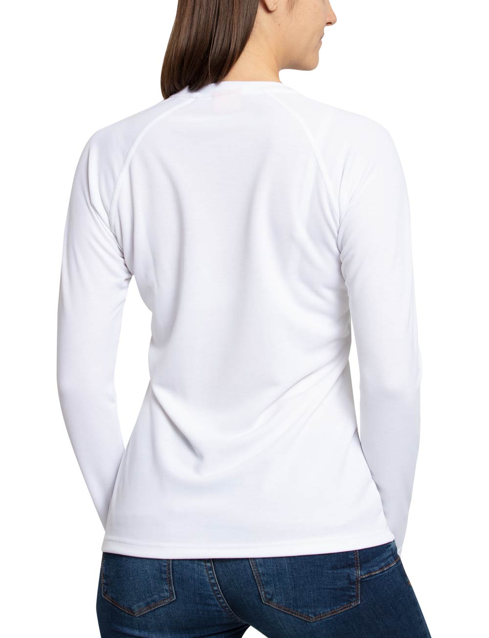 UV Schutz T-Shirt langarm recycelt Damen weiß