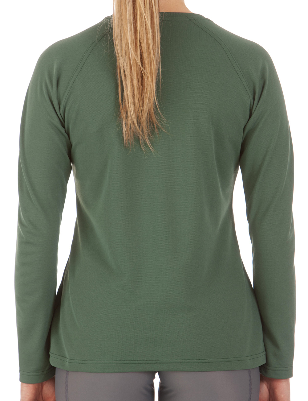 UV Schutz T-Shirt langarm recycelt Damen grün back