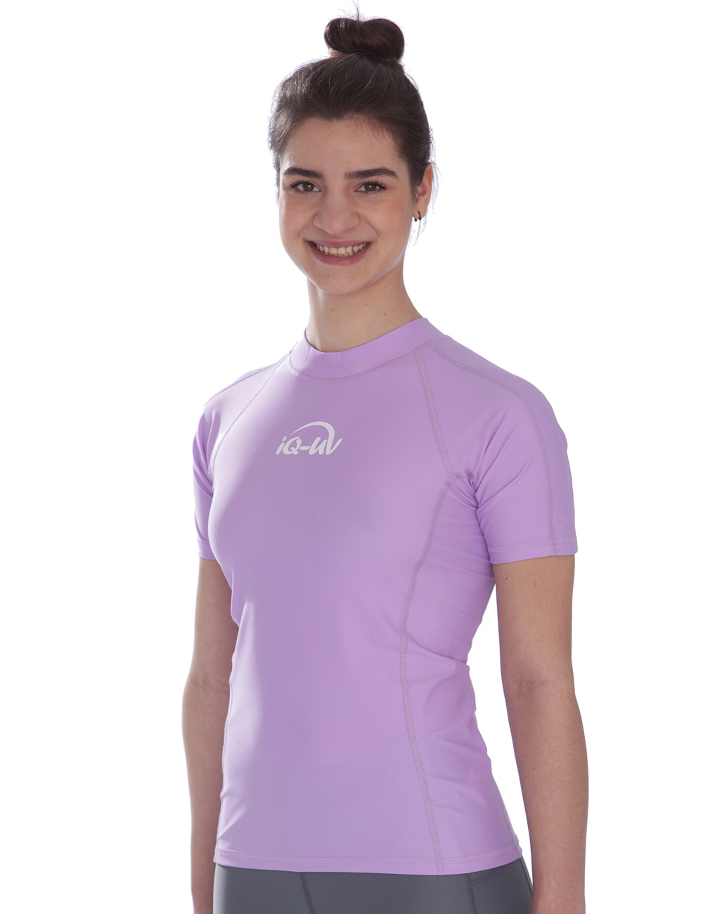 UV rashguard Shirt UV purple angezogen