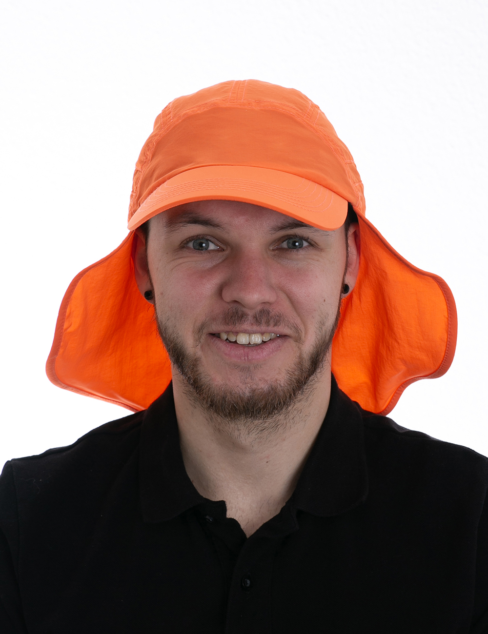 UV schutzkappe nackenschutz orange