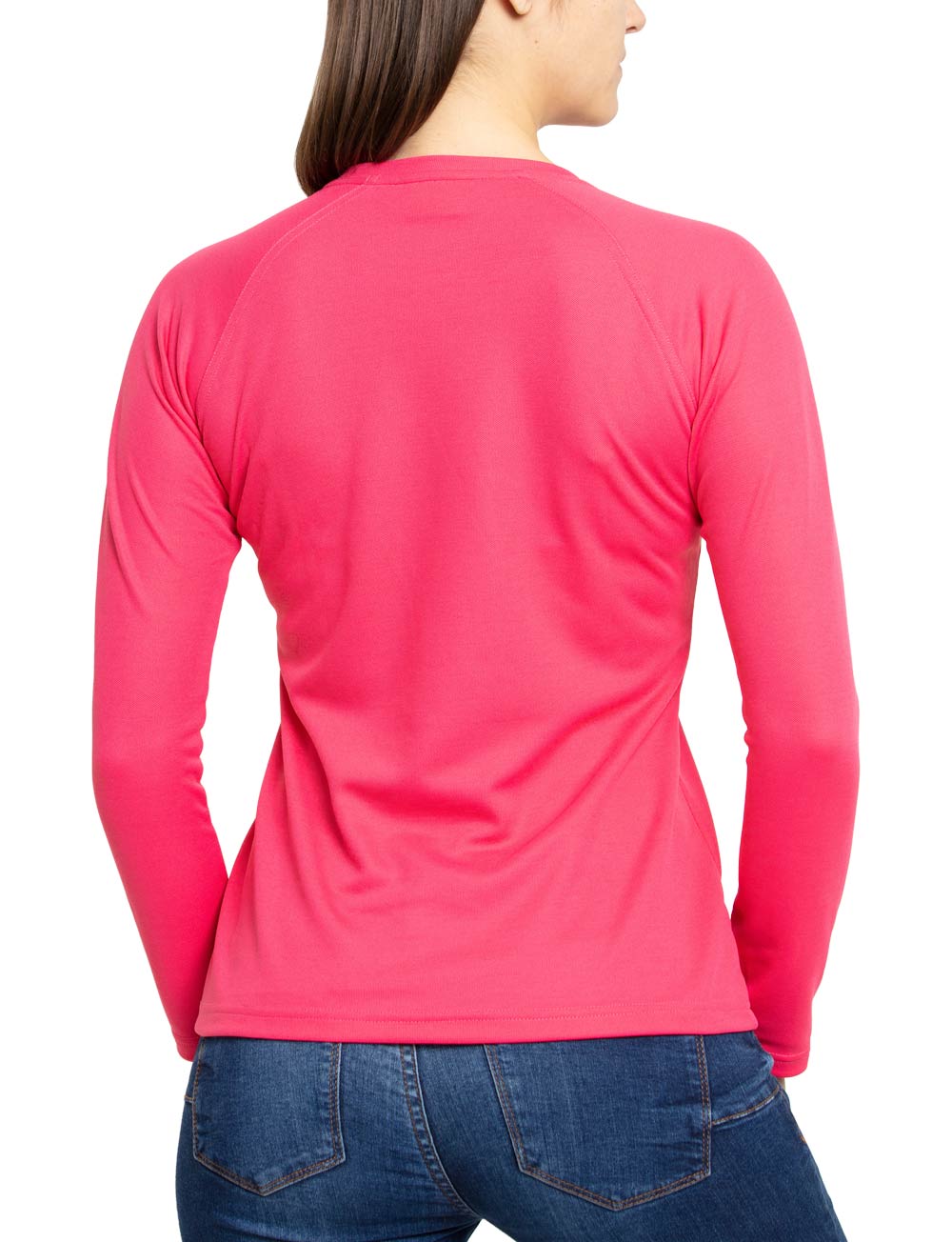 UV Schutz T-Shirt langarm recycelt Damen raspberry
