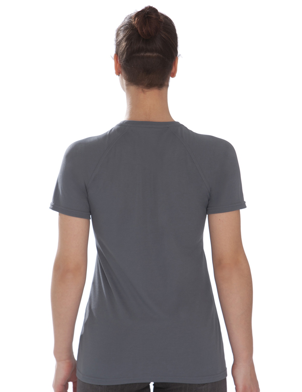 UV Schutz T-Shirt recycelt Damen dunkelgrau back