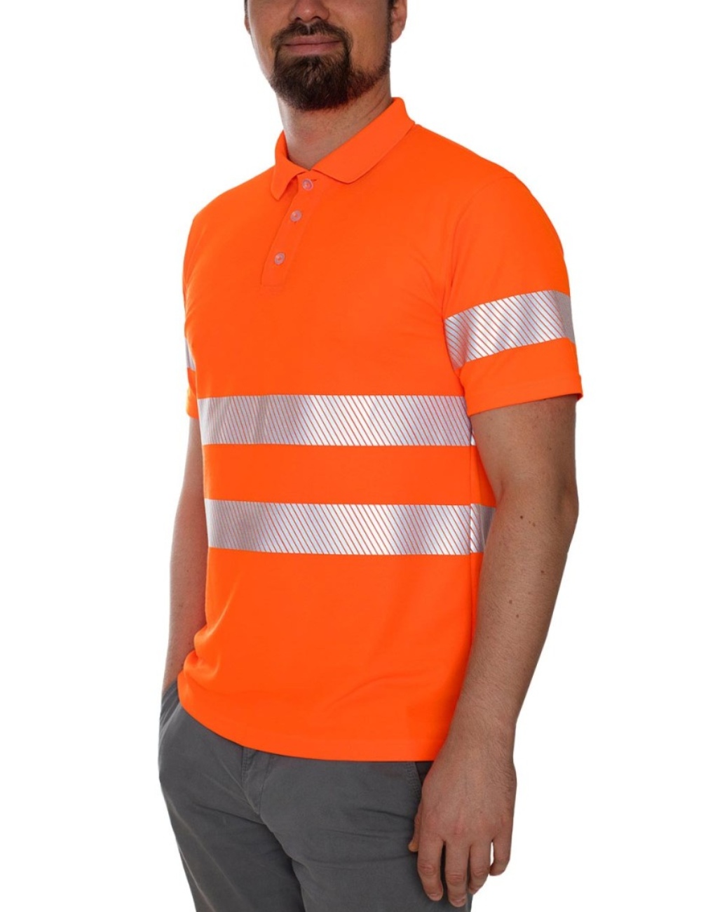 UV Polo Shirt Arbeitsschutz Hochsichtbar Kl. 2