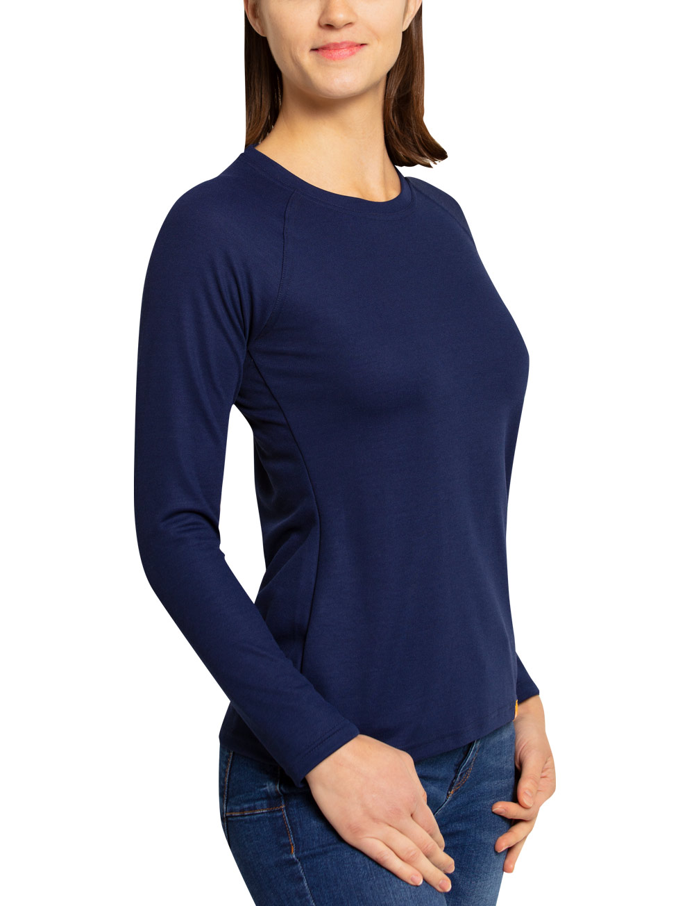 UV 50+ Langarm T-Shirt Damen blau outdoor shirt