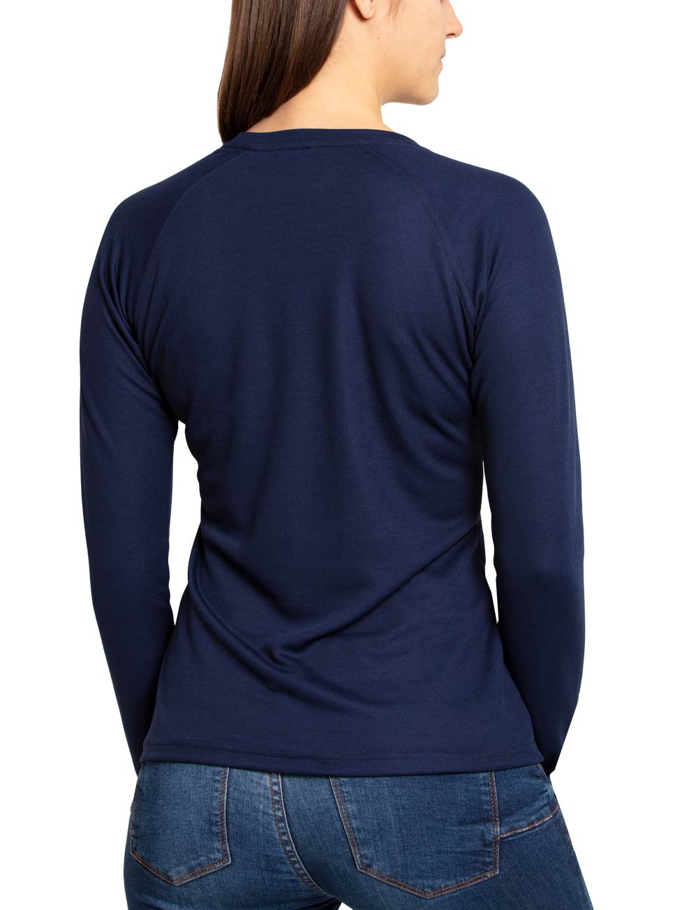 UV Schutz T-Shirt langarm recycelt Damen blau