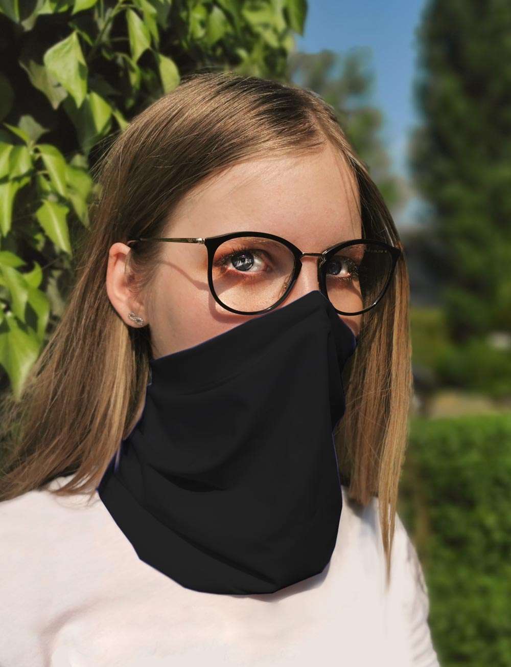 Tube Community Maske schwarz über die Nase