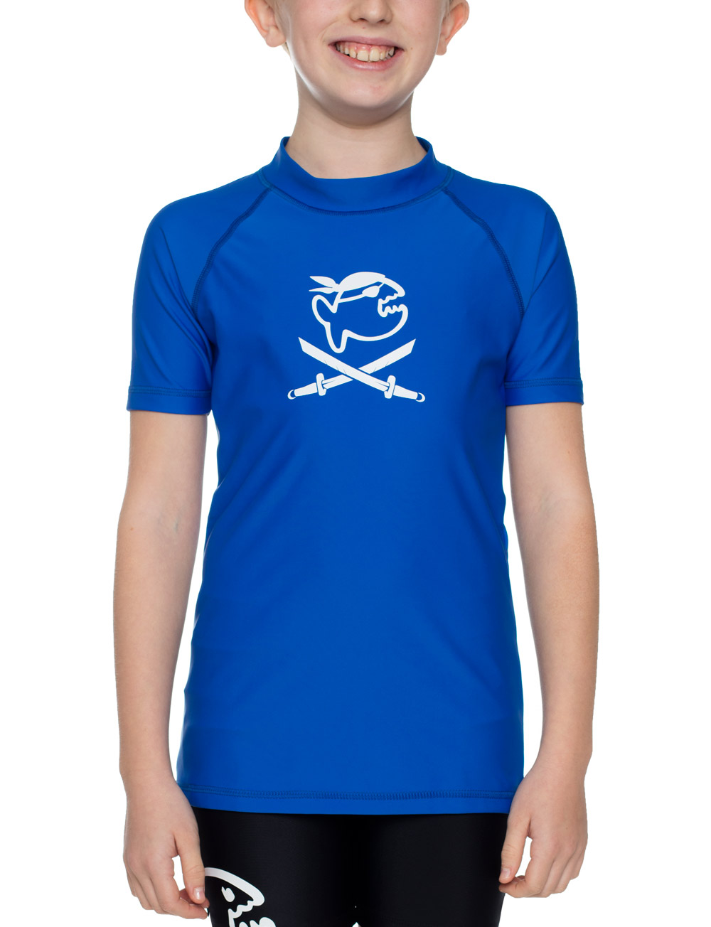 Kinder-Shirt UV-Schutz-UPF 50+ blau Piraten
