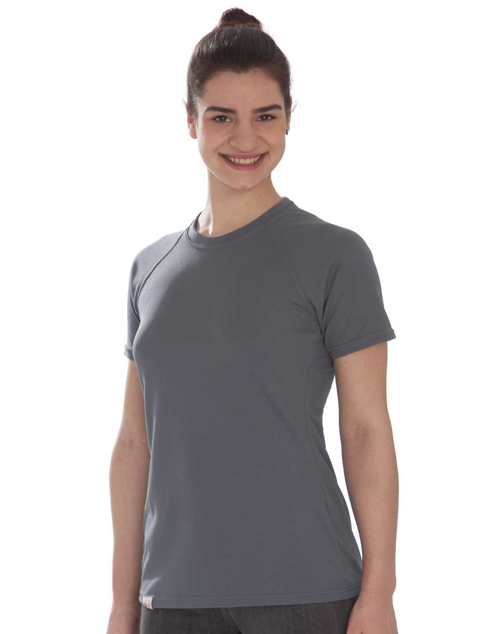 UV Schutz T-Shirt recycelt Damen dunkelgrau 