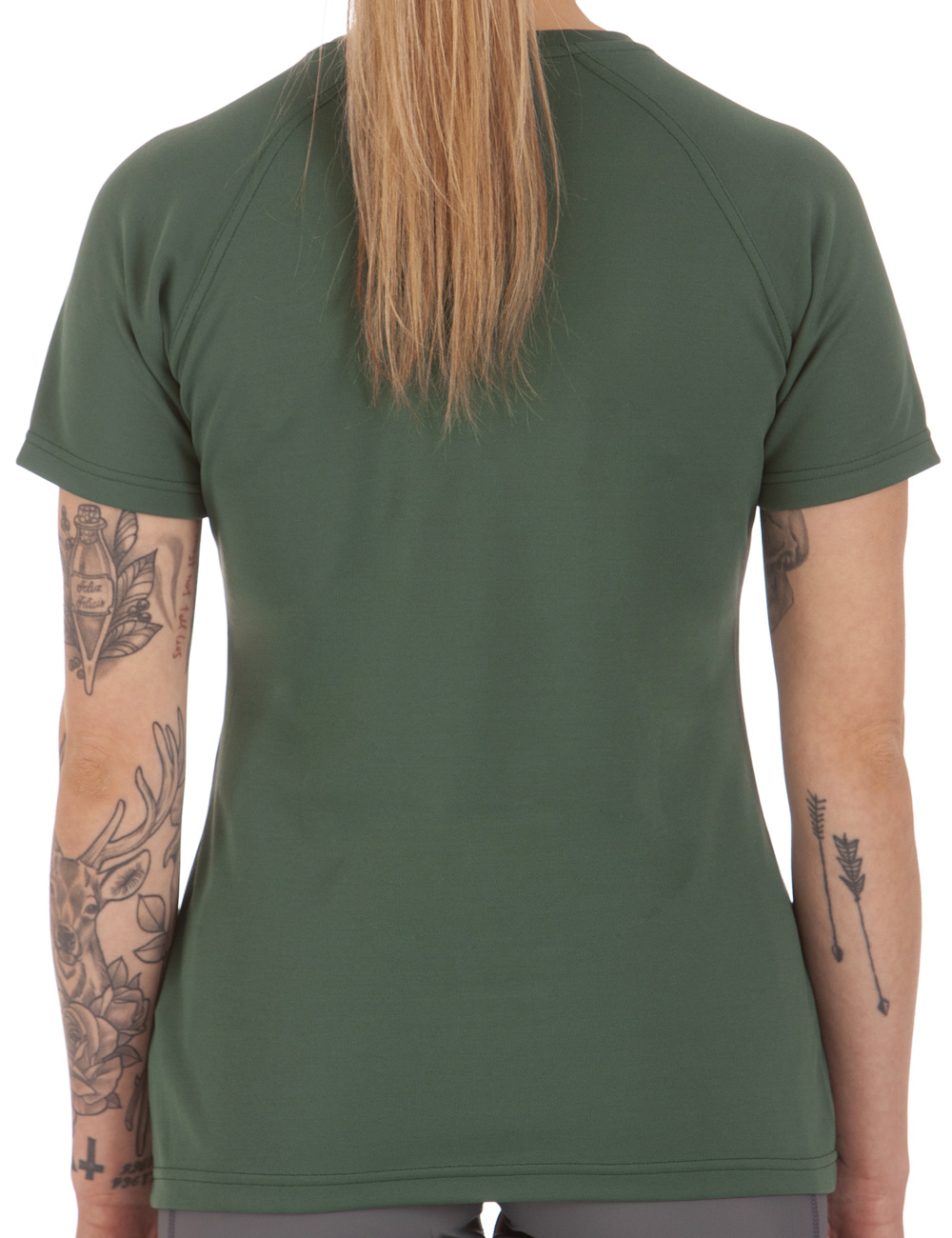 UV Schutz T-Shirt recycelt Damen grün back