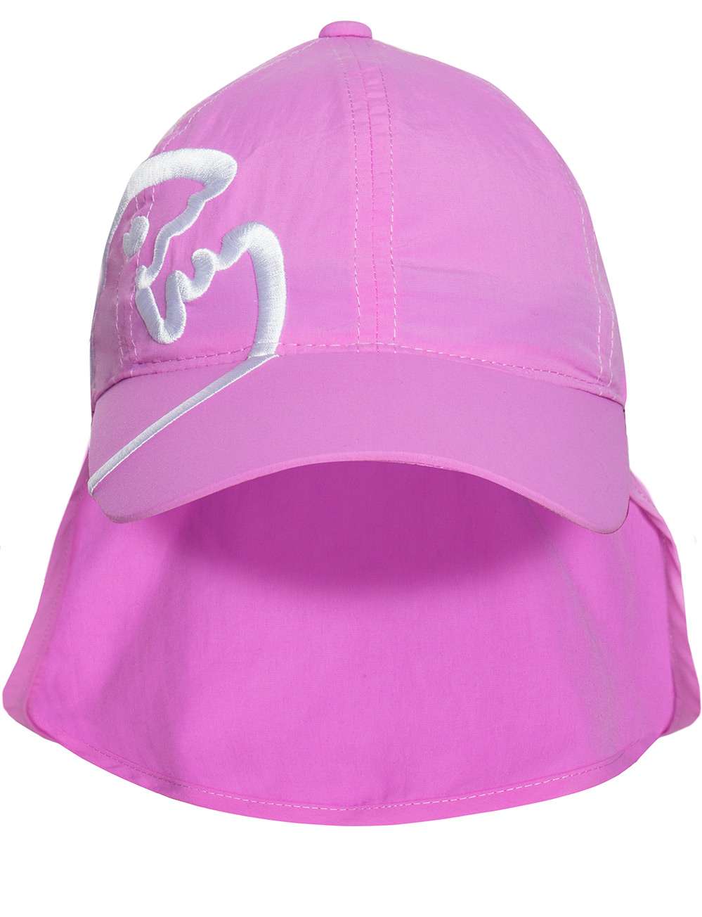 Kinder UV Schutz Cap mit Nackenschutz pink