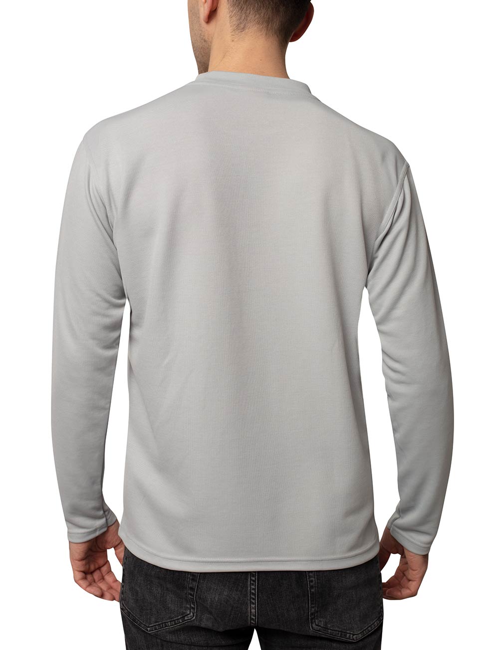 UV 50+ T-Shirt langarm grau outdoor back