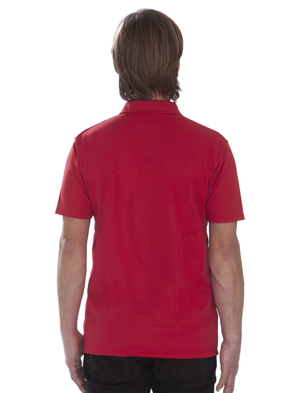 UV PRO Zip Up Shirt für Herren rot back