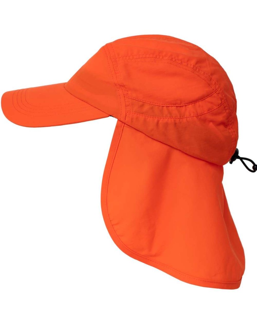 Kappe mit Nackenschutz orange